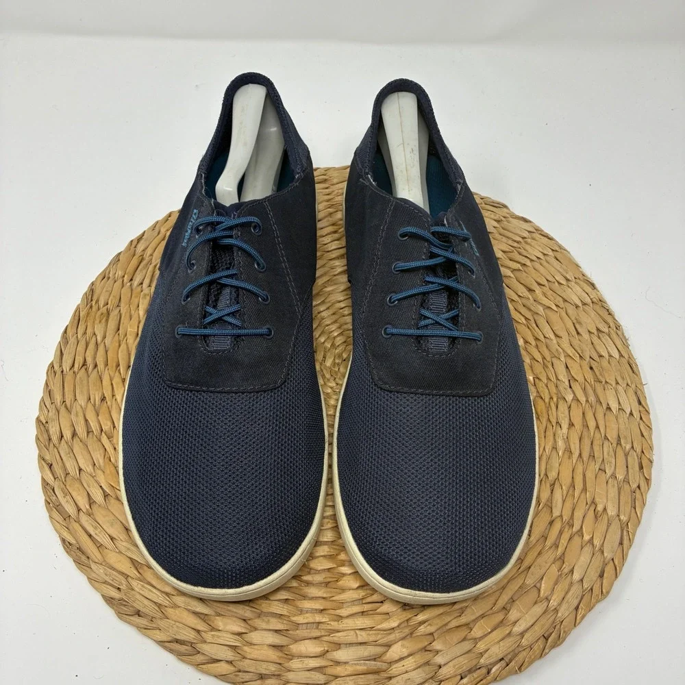 OluKai Nohea‎ Moku Mens 9.5 Navy Blue Mesh Boat Shoes Sneakers 10283-4848